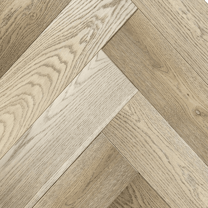Английская (Венгерская) елка Kraft Parkett PREMIUM HERRINGBONE 100mm 500/600x100x14 мм Дуб 33 Рустик, упаковка 1.0 м